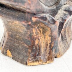 Senovinis ąžuolinis drožinėtas staliukas su lentynėle 50x60x75 cm