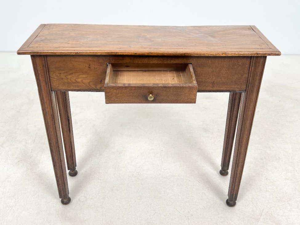 HK1031-stalai-6 Medinė konsolė su stalčiuku 27x83x72,5 cm