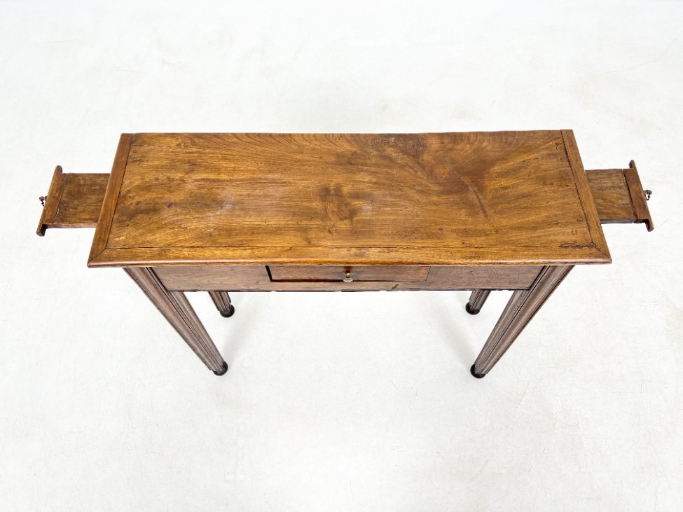 HK1031-stalai-7 Medinė konsolė su stalčiuku 27x83x72,5 cm