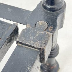 Juoda, barokinio stiliaus metalinė lova su grotelėmis 200x92x130 cm