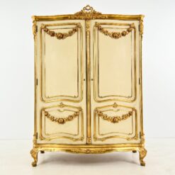 Dviejų durų medinė rūbų spinta rokoko stiliaus 65x145x201,5 cm