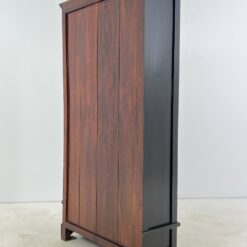 Medinė, pastatoma, juodos spalvos knygų lentyna su stalčiais 34x99x180 cm