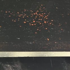 Medinė, pastatoma, juodos spalvos knygų lentyna su stalčiais 34x99x180 cm