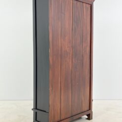 Medinė, pastatoma, juodos spalvos knygų lentyna su stalčiais 34x99x180 cm