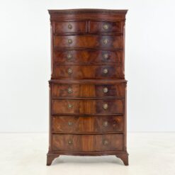 Britiško stiliaus, raudonmedžio, devynių stalčių komoda 40,5x82x153,5 cm