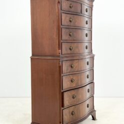 Britiško stiliaus, raudonmedžio, devynių stalčių komoda 40,5x82x153,5 cm