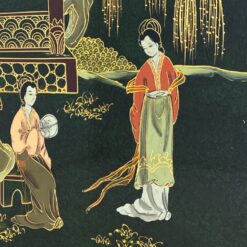 Rytietiška, medinė, žalios spalvos komoda 58x106x165,5 cm