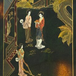 Rytietiška, medinė, žalios spalvos komoda 58x106x165,5 cm