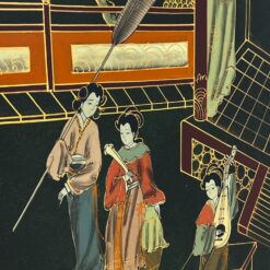 Rytietiška, medinė, žalios spalvos komoda 58x106x165,5 cm