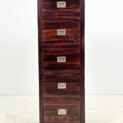 Bombay stiliaus penkių stalčių komoda 47x42x134,5 cm