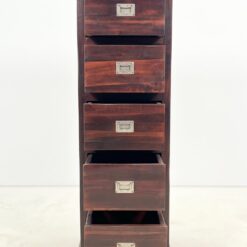 Bombay stiliaus penkių stalčių komoda 47x42x134,5 cm