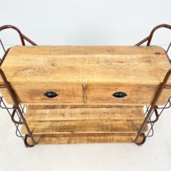 Industrinio stiliaus serviravimo staliukas su stalčiais 39x108x101 cm