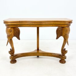 Medinė, Tailando stiliaus konsolė su dramblių skulptūromis 40x127x86 cm