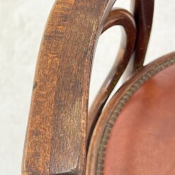 Thonet stiliaus odinė darbo kėdė 56x66x80-90 cm, 49-60 cm