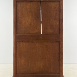 Ąžuolinė vienų durų, drožinėta knygų spinta 38,5×114,5×185 cm