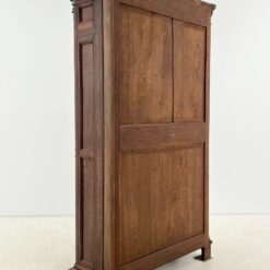 Ąžuolinė vienų durų, drožinėta knygų spinta 38,5×114,5×185 cm