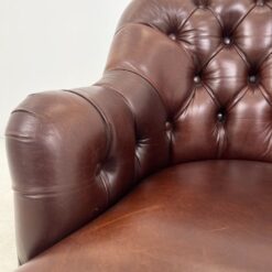 Chesterfield stiliaus odinis fotelis medinėmis kojomis 82x76x95 cm, 49 cm