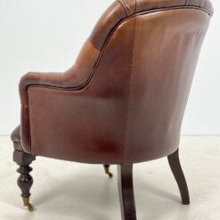 Chesterfield stiliaus odinis fotelis medinėmis kojomis 82x76x95 cm, 49 cm