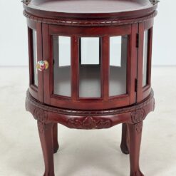 Apvalus raudonmedžio bariukas su padėklu 54x53x71,5 cm