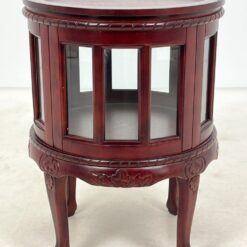 Apvalus raudonmedžio bariukas su padėklu 54x53x71,5 cm