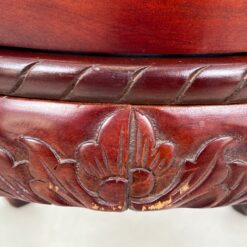 Apvalus raudonmedžio bariukas su padėklu 54x53x71,5 cm