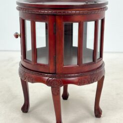 Apvalus raudonmedžio bariukas su padėklu 54x53x71,5 cm