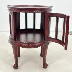 Apvalus raudonmedžio bariukas su padėklu 54x53x71,5 cm