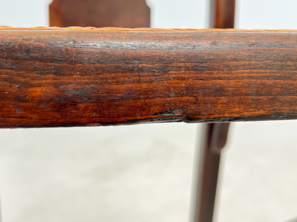 HK1062-kedes-14 Medinės “Fischel” kėdės su ratanu 4 vnt. komplektas 49x40x101 cm, 48 cm