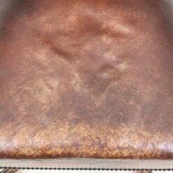 Ąžuolinio rėmo 360° sukamas darbo krėslas su oda 70x66x106 cm, 50 cm