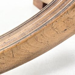 Ąžuolinio rėmo 360° sukamas darbo krėslas su oda 70x66x106 cm, 50 cm