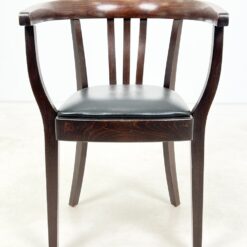 Thonet stiliaus medinis krėslas su eko odos sėdimąja dalimi 48x54x79 cm, 49 cm