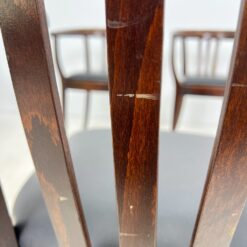 Thonet stiliaus medinis krėslas su eko odos sėdimąja dalimi 48x54x79 cm, 49 cm