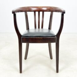 Thonet stiliaus medinis krėslas su eko odos sėdimąja dalimi 48x54x79 cm, 49 cm