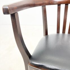 Thonet stiliaus medinis krėslas su eko odos sėdimąja dalimi 48x54x79 cm, 49 cm