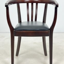 Thonet stiliaus medinis krėslas su eko odos sėdimąja dalimi 48x54x79 cm, 49 cm
