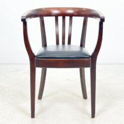 Thonet stiliaus medinis krėslas su eko odos sėdimąja dalimi 48x54x79 cm, 49 cm
