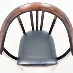 Thonet stiliaus medinis krėslas su eko odos sėdimąja dalimi 48x54x79 cm, 49 cm