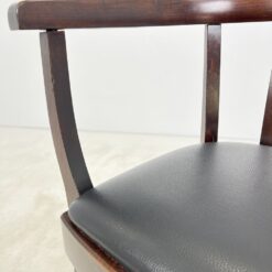 Thonet stiliaus medinis krėslas su eko odos sėdimąja dalimi 48x54x79 cm, 49 cm