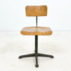 Vintažinė Ahrend de Cirkel darbo kėdė reguliuojamo aukščio atlošu 60x54x69(+9) cm, 47 cm