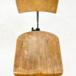 Vintažinė Ahrend de Cirkel darbo kėdė reguliuojamo aukščio atlošu 60x54x69(+9) cm, 47 cm