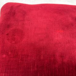 Rokoko stiliaus medinis aukso spalvos pufas su raudonu gobelenu 35x45x45 cm