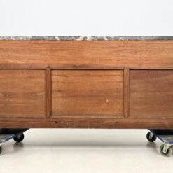 Prabangi raudonmedžio konsolė marmuriniu stalviršiumi 54x165x79 cm