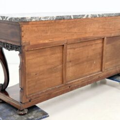 Prabangi raudonmedžio konsolė marmuriniu stalviršiumi 54x165x79 cm