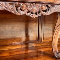 Prabangi raudonmedžio konsolė marmuriniu stalviršiumi 54x165x79 cm