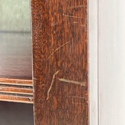 Angliško stiliaus aukšta raudonmedžio knygų lentyna 40x90x273 cm