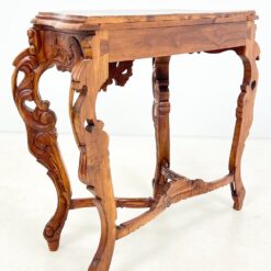 Barokinio stiliaus drožinėta medinė konsolė 45x105x80 cm