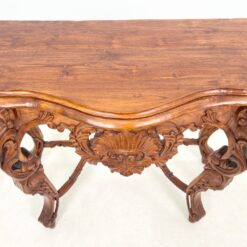 Barokinio stiliaus drožinėta medinė konsolė 45x105x80 cm