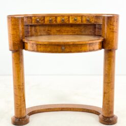 Biedermeier stiliaus riešutmedžio lukšto rašomasis stalas 58x98x94 cm