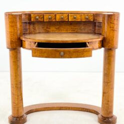 Biedermeier stiliaus riešutmedžio lukšto rašomasis stalas 58x98x94 cm