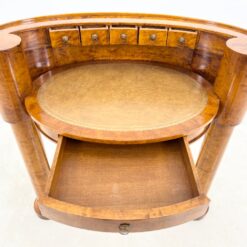 Biedermeier stiliaus riešutmedžio lukšto rašomasis stalas 58x98x94 cm